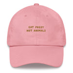 Load image into Gallery viewer, Eat pussy not animals - Embroidered Cap
