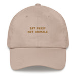 Load image into Gallery viewer, Eat pussy not animals - Embroidered Cap
