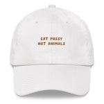 Load image into Gallery viewer, Eat pussy not animals - Embroidered Cap
