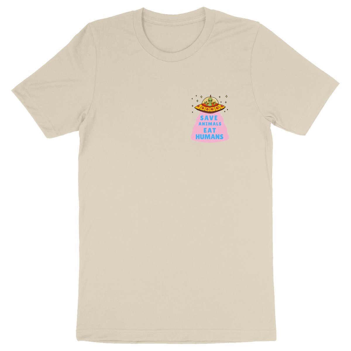 Save Animals eat Humans - Unisex Organic T-shirt